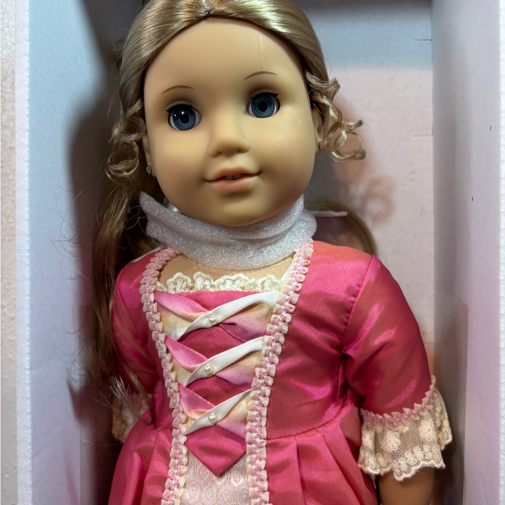 American Girl Doll Elizabeth in Elegant Pink and White Dress - Picture 11 of 13